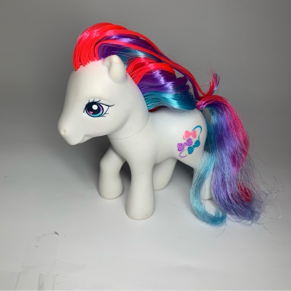Vintage My Little Pony Bowtie Bow Tie Earth Pony Gen 3 White 2002 As Is - Picture 10 of 10